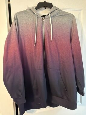 Plus size Ombré Hooded Sweatshirt
